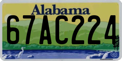 AL license plate 67AC224