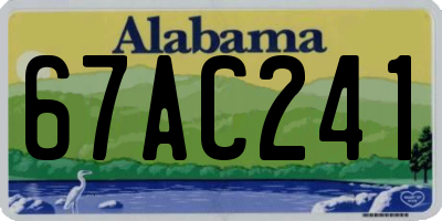 AL license plate 67AC241