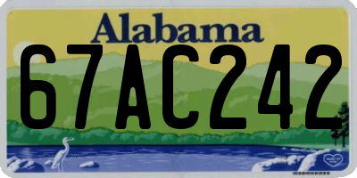 AL license plate 67AC242