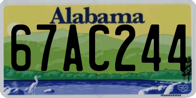 AL license plate 67AC244