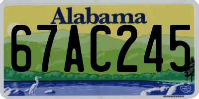 AL license plate 67AC245