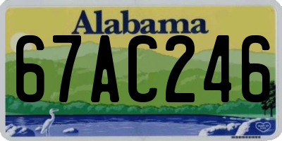AL license plate 67AC246
