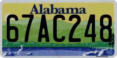 AL license plate 67AC248