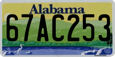 AL license plate 67AC253