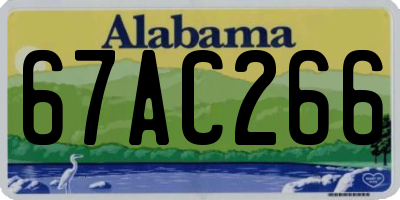 AL license plate 67AC266