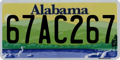 AL license plate 67AC267