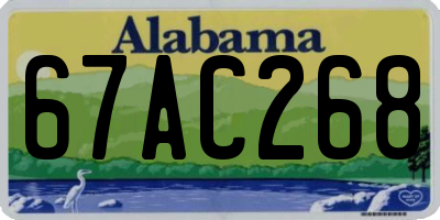 AL license plate 67AC268