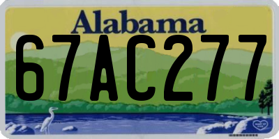 AL license plate 67AC277