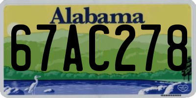 AL license plate 67AC278