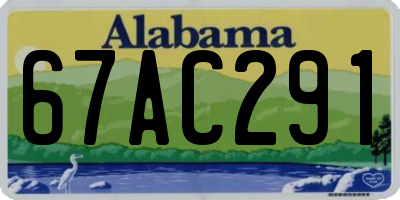 AL license plate 67AC291