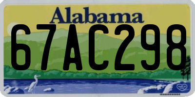 AL license plate 67AC298