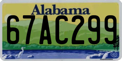 AL license plate 67AC299