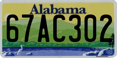 AL license plate 67AC302
