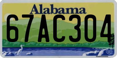AL license plate 67AC304