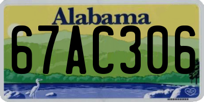 AL license plate 67AC306