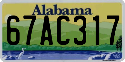 AL license plate 67AC317