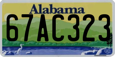AL license plate 67AC323