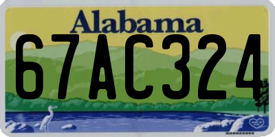 AL license plate 67AC324