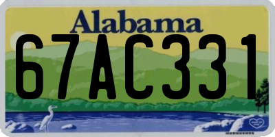 AL license plate 67AC331