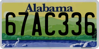 AL license plate 67AC336