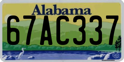 AL license plate 67AC337