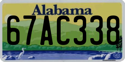 AL license plate 67AC338