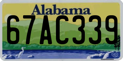 AL license plate 67AC339
