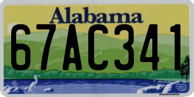 AL license plate 67AC341