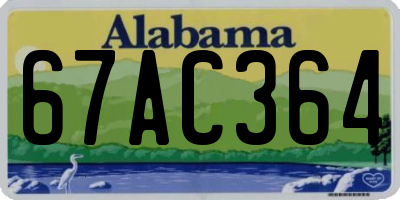 AL license plate 67AC364