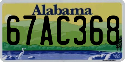 AL license plate 67AC368