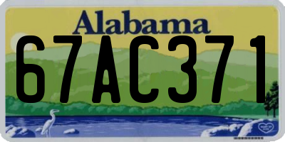 AL license plate 67AC371