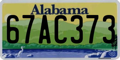 AL license plate 67AC373