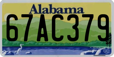 AL license plate 67AC379