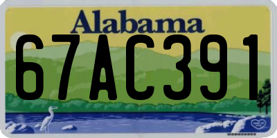 AL license plate 67AC391