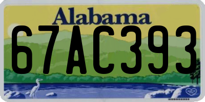 AL license plate 67AC393