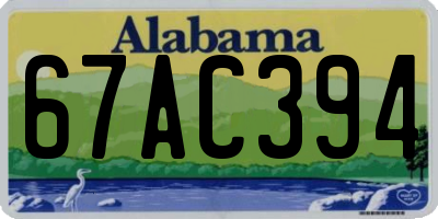 AL license plate 67AC394