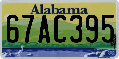 AL license plate 67AC395