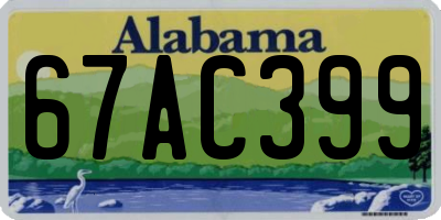 AL license plate 67AC399