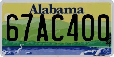 AL license plate 67AC400
