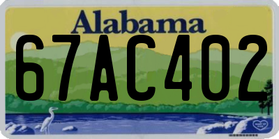 AL license plate 67AC402