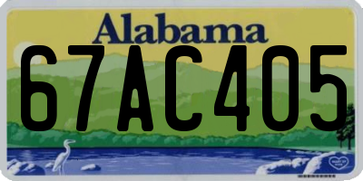 AL license plate 67AC405