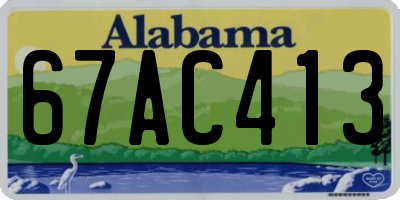 AL license plate 67AC413