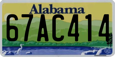 AL license plate 67AC414