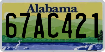AL license plate 67AC421