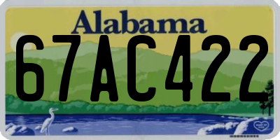 AL license plate 67AC422