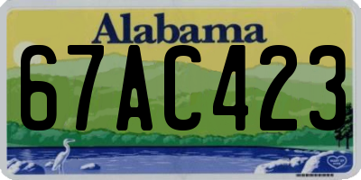 AL license plate 67AC423