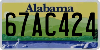 AL license plate 67AC424