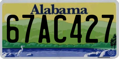 AL license plate 67AC427