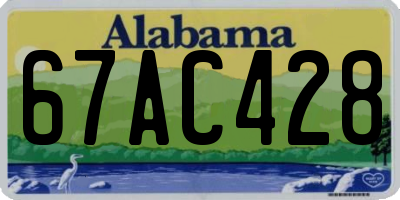 AL license plate 67AC428