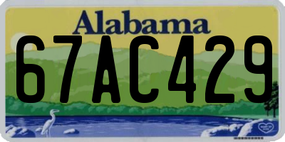 AL license plate 67AC429